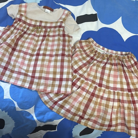 Bonpoint Pink and Brown Kids Matching Set